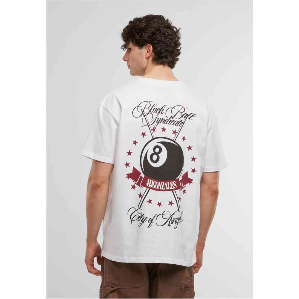 MJ GONZALES - Heavy Oversized Black Ball Syndicate Heren Tshirt - Wit